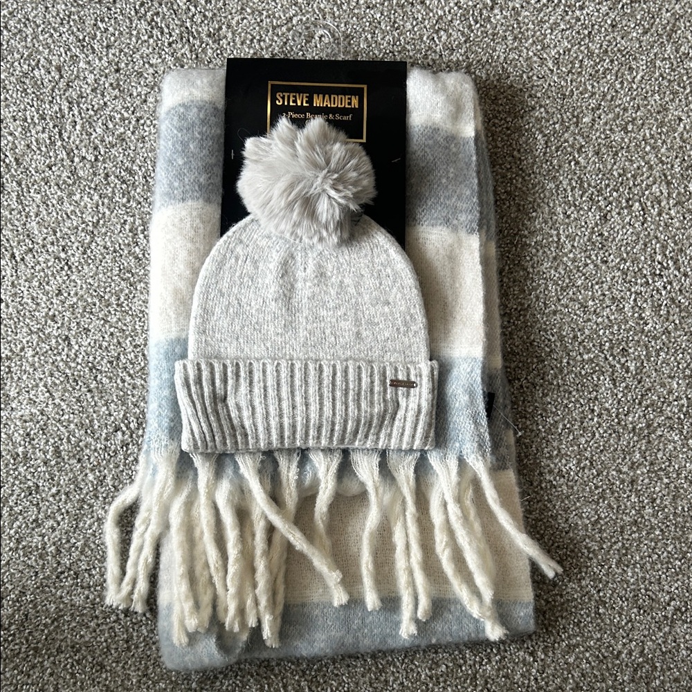 Brand New Steve Madden Scarf and Hat Set